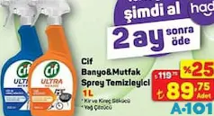 CİF BANYO & MUTFAK SPREY TEMİZLEYİCİ 1 L fiyat ve kampanya bilgisi